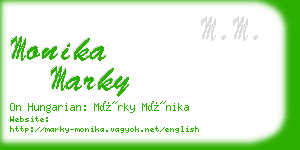 monika marky business card